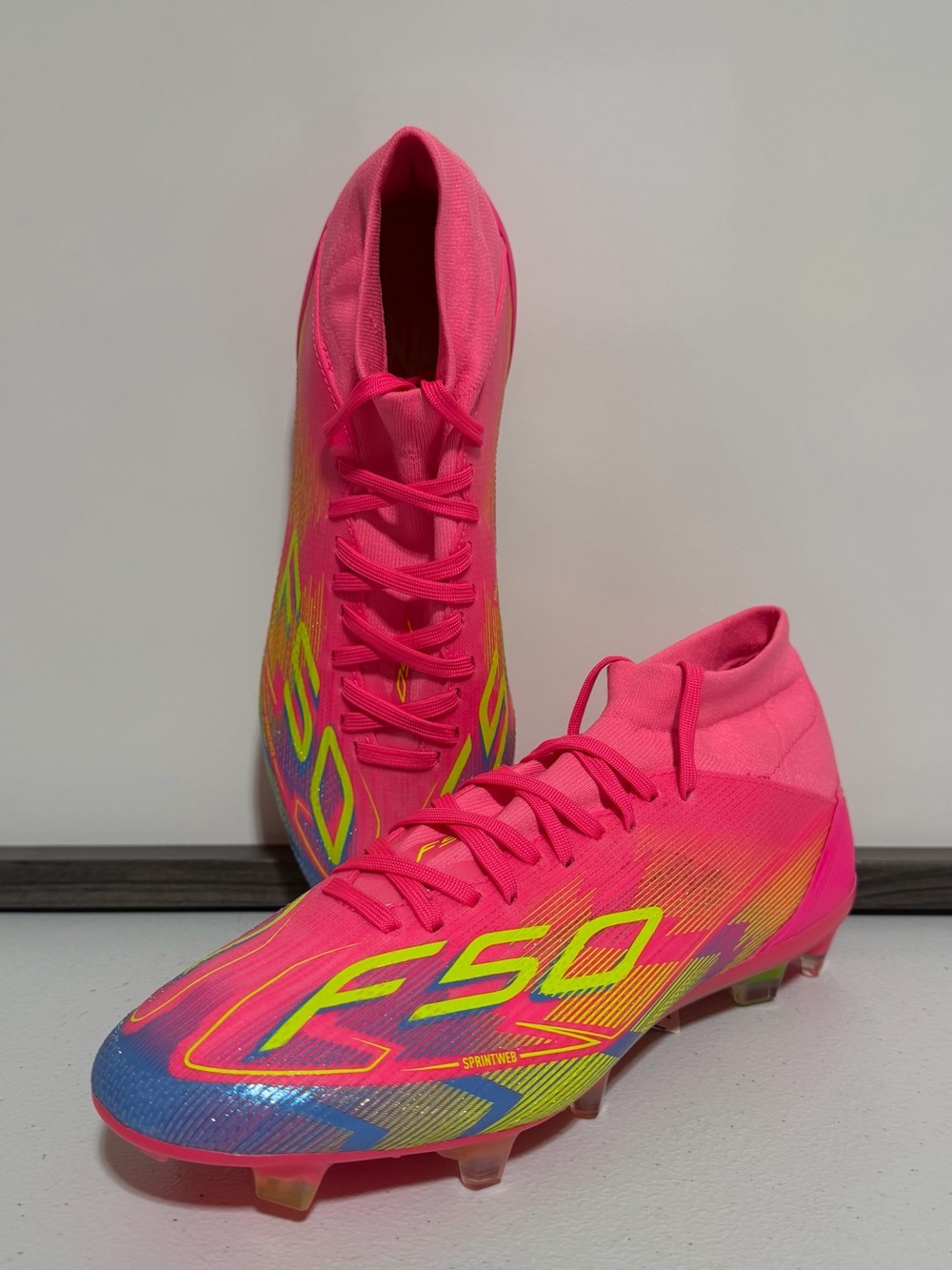 Adidas F50 Pro Firm Ground Mid Women’s Football/Soccer Cleats-Size 8.5 New - Picture 7 of 12
